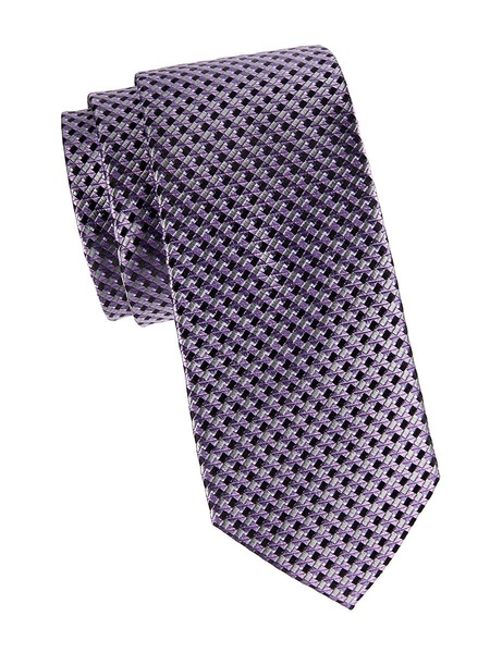 Checkered Woven Silk Jacquard Tie