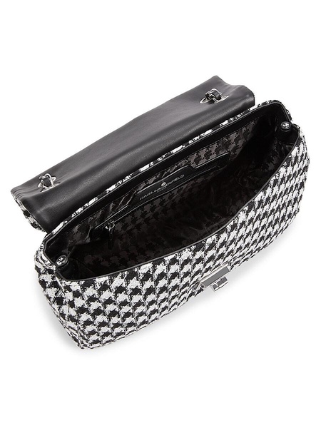 Agyness Houndstooth Shoulder Bag