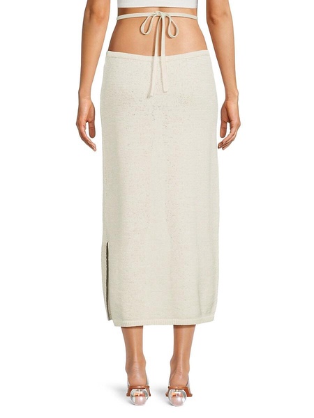 Hedda Knit Wrap Midi Skirt