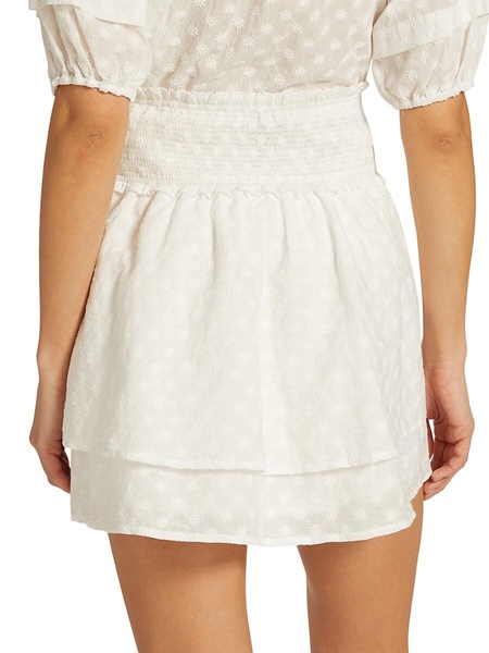 Addison Smocked Tiered Miniskirt