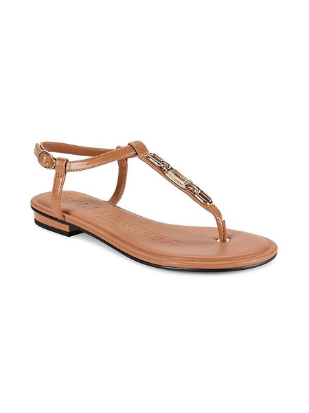 Cornelia Logo T-Strap Sandals