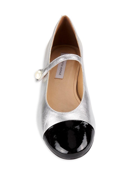 Cap Toe Metallic Mary Janes