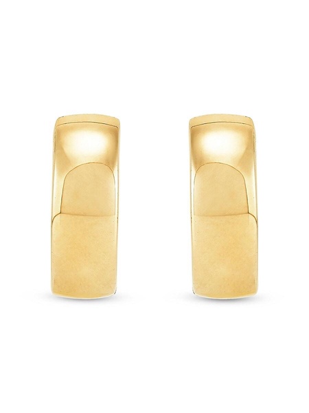 14K Yellow Gold Polished Huggie Earrings