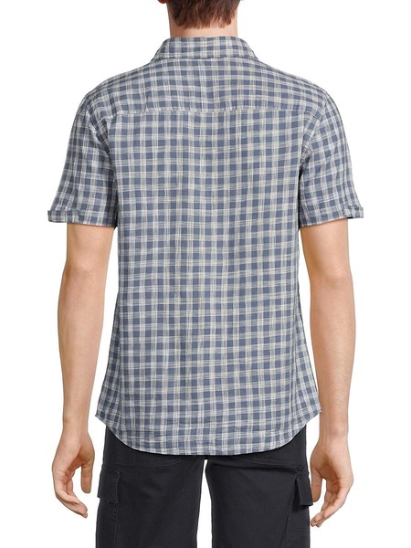 Saqui Slim Fit Plaid Button Down Shirt