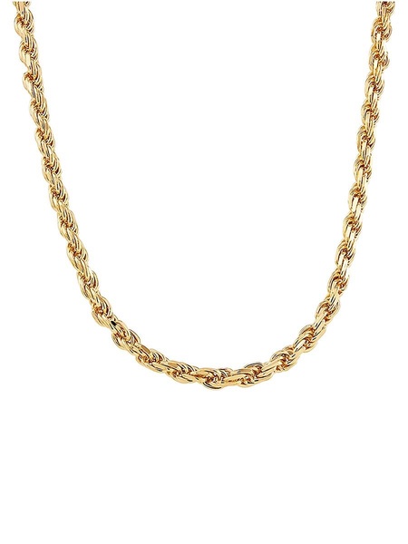 Basic 18K Goldplated Sterling Silver Rope Chain Necklace/24"