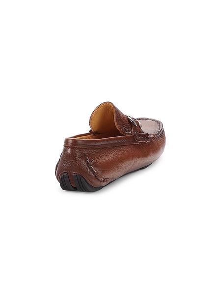 ​​Pebbled Leather Bit Driving Loafers