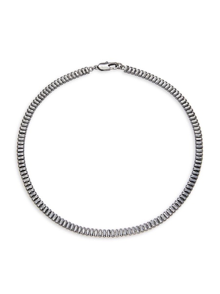 Teagen Gunmetal Plated & Cubic Zirconia Chain Necklace