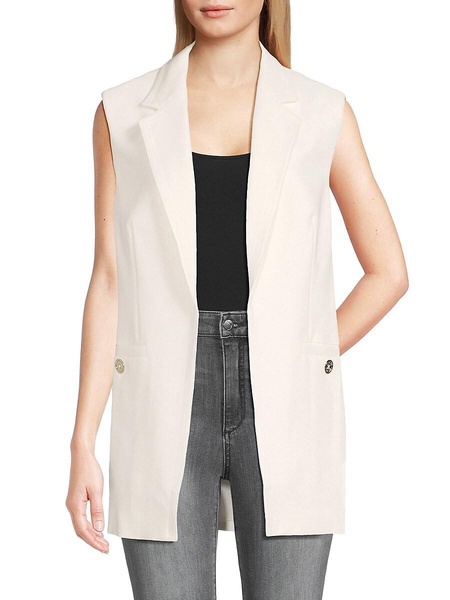 Notch Lapel Open Front Vest