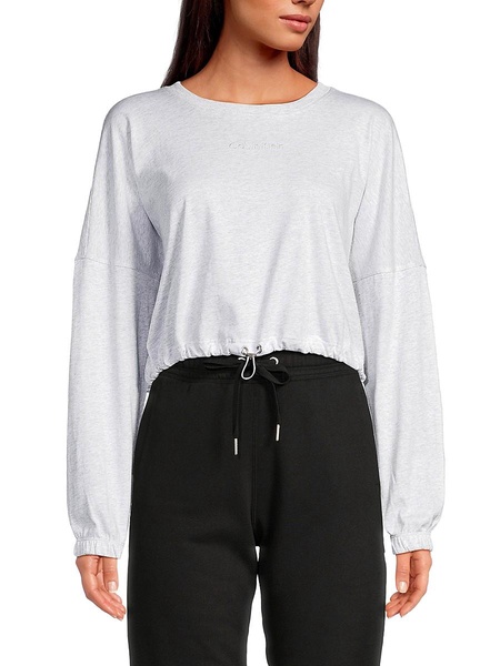 Drawstring Crop Sweatshirt