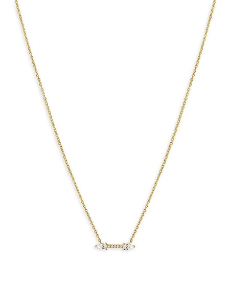 Ellie 14K Goldplated Sterling Silver & Cubic Zirconia Arrow Pendant Necklace