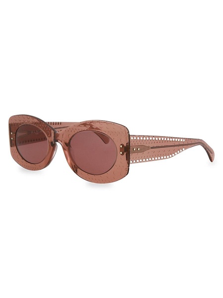 51MM Rectangle Oval Sunglasses