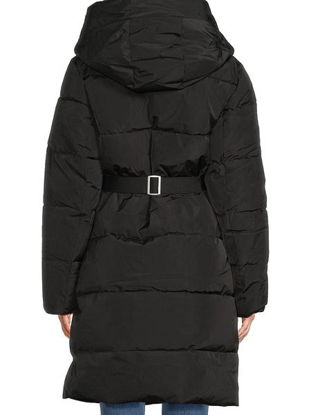 Belted Quilted Longline Puffer Jacket