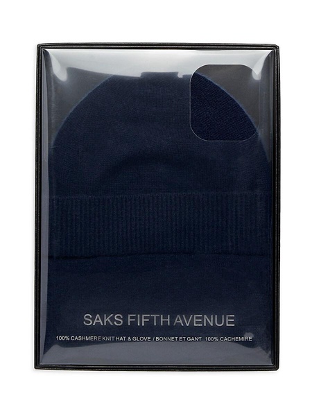 2-Piece Cashmere Beanie & Gloves Set