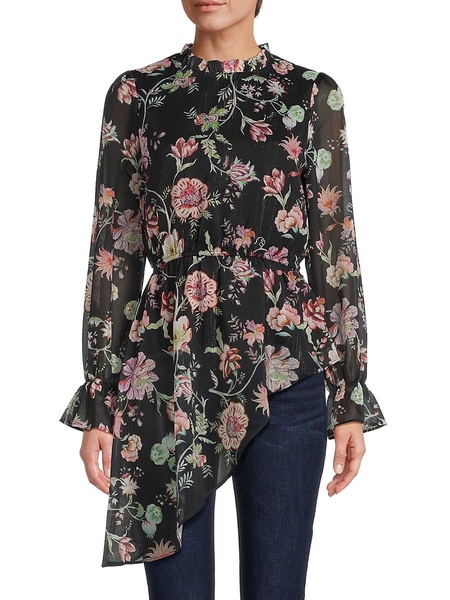 Asymmetric Floral Top