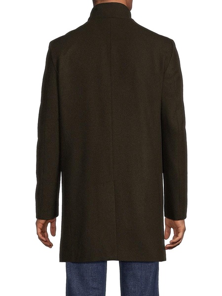 Mixy Slim Fit Wool Blend Coat