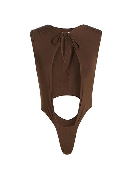 Self Tie Cut Out Bodysuit