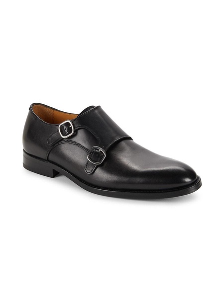 Matthew Leather Double Monk Strap Shoes