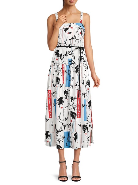 Logo Belted Maxi Dress