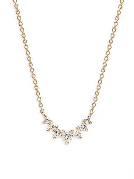 14K Yellow Gold & 0.19 TCW Diamond Necklace