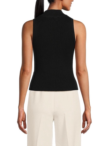 Vince Geometric Half Zip Up Vest