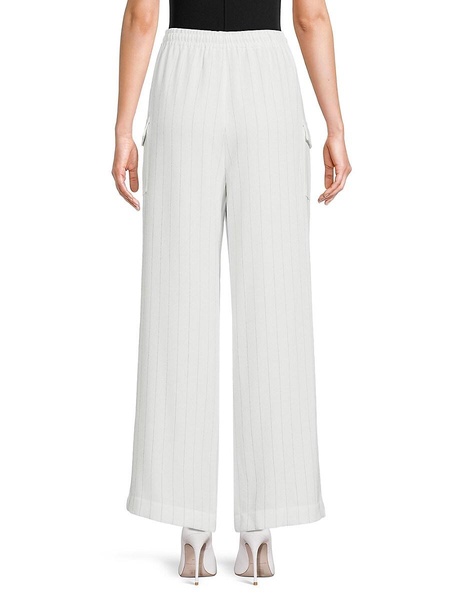 Striped Drawstring Wide Leg Pants