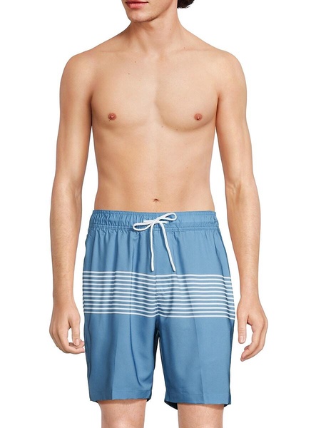 Striped Drawstring Swim Shorts