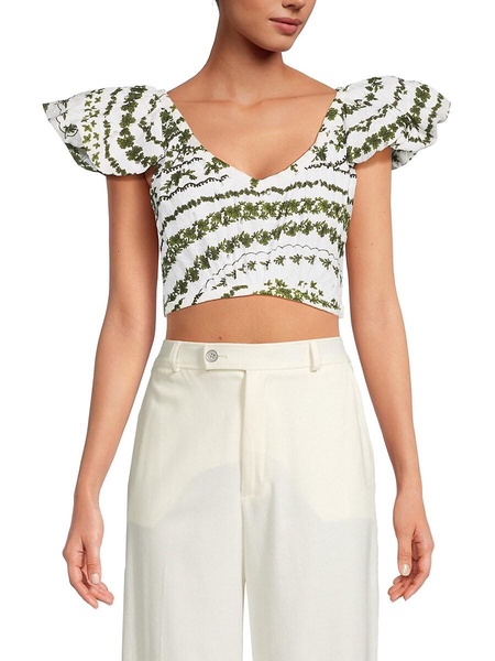 Cotton & Silk Crop Top