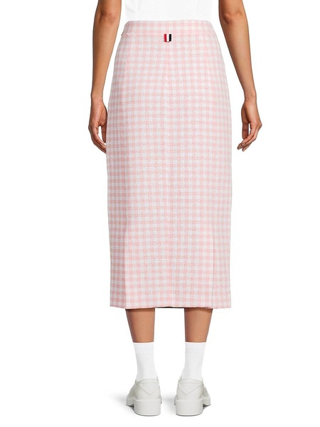 Checked Midi Skirt