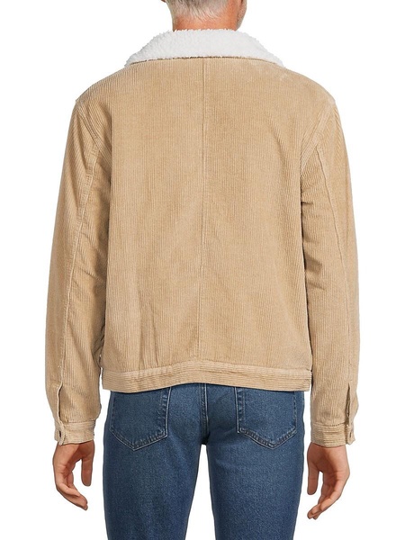 Jader Faux Shearling Corduroy Trucker Jacket