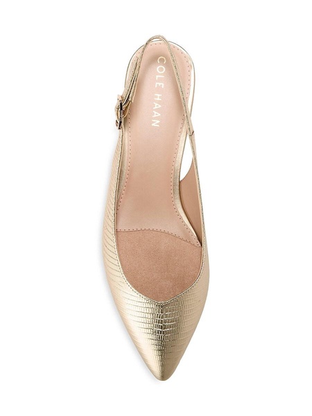 Mazie Leather Slingback Flats