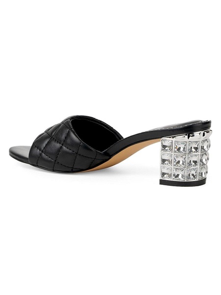 Raya Quilted Open Toe Leather Sandals