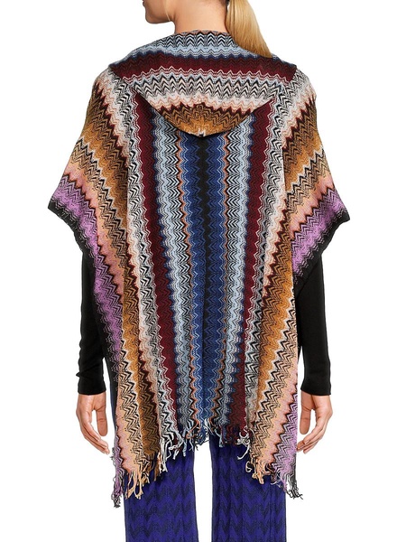 Pattern Hooded Cape