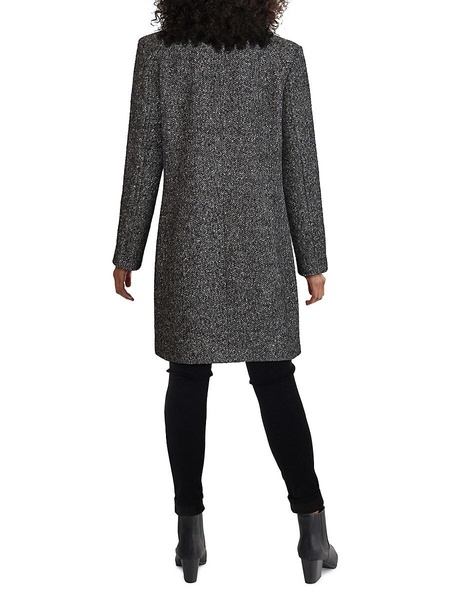 Herringbone Wool-Blend Coat