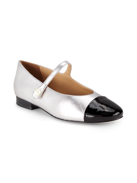 Cap Toe Metallic Mary Janes