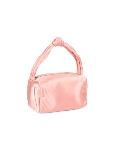 Logo Satin Top Handle Bag