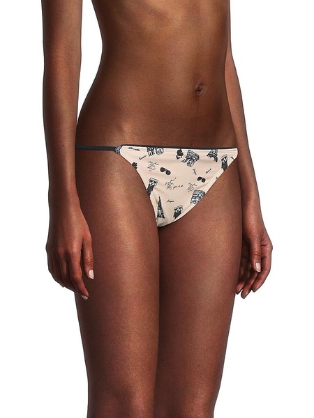 French Logo String Bikini Bottom