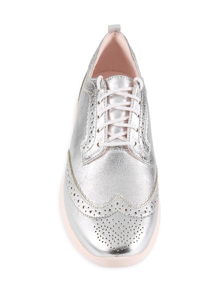 Metallic Leather Oxfords