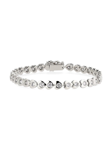 Jordan Rhodium Plated & Cubic Zirconia Tennis Bracelet