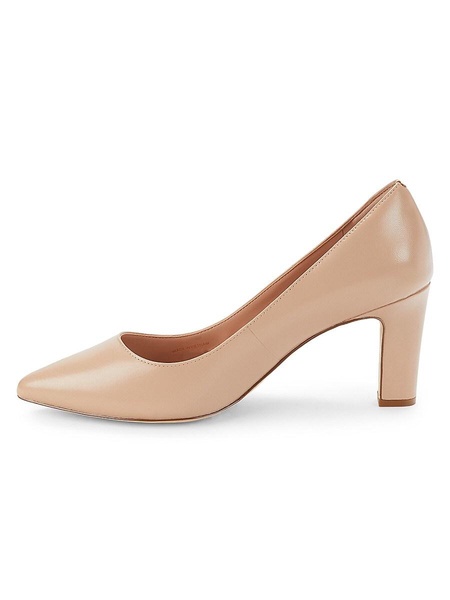 Mylah Block Heel Leather Pumps