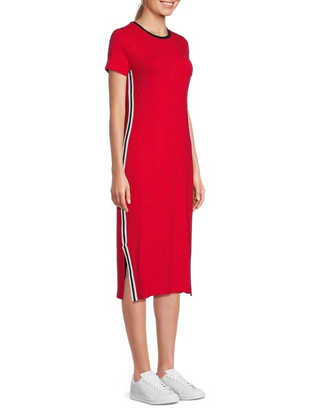 Ribbed Sheath Midi Dress