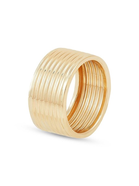 14K Yellow Gold Wide Band Ring