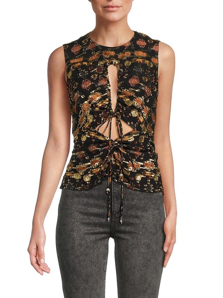 Nome Cutout Silk Blend Top