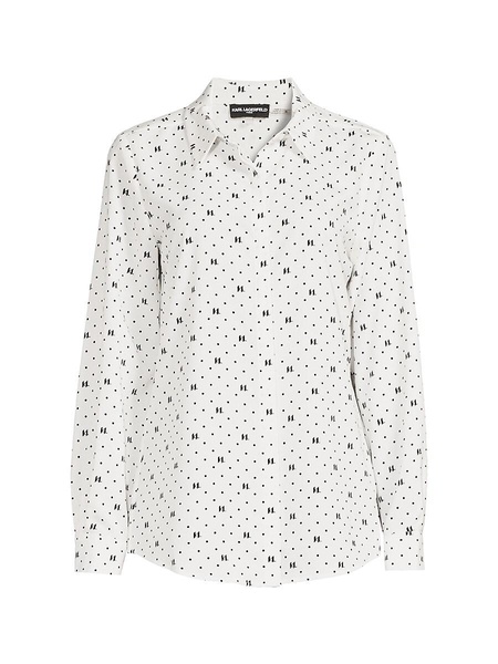 Dot Print Monogram Shirt