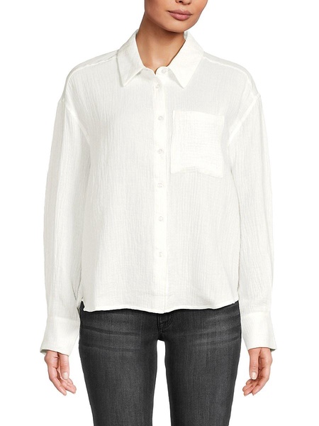 Solid Drop-Shoulder Shirt