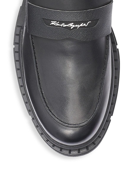 Logo Leather Penny Loafers