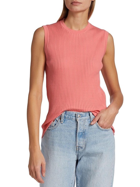 Crewneck Sleeveless Shell Top