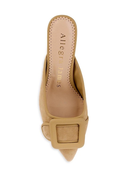 Cara Point Toe Suede Mules