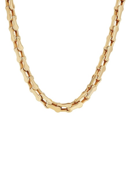 14K Yellow Gold Railroad Chain Necklace/22"