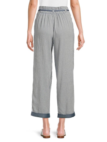 Striped Flowy Drawstring Pants