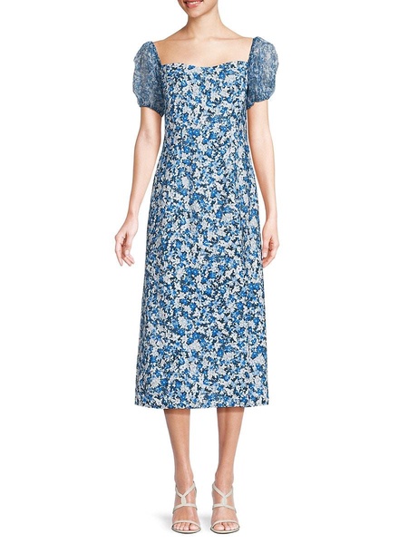 Clara Print Midi Dress